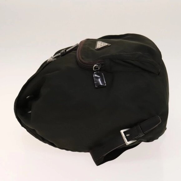 PRADA Backpack Nylon Khaki Silver Auth 140623 - Picture 6 of 16